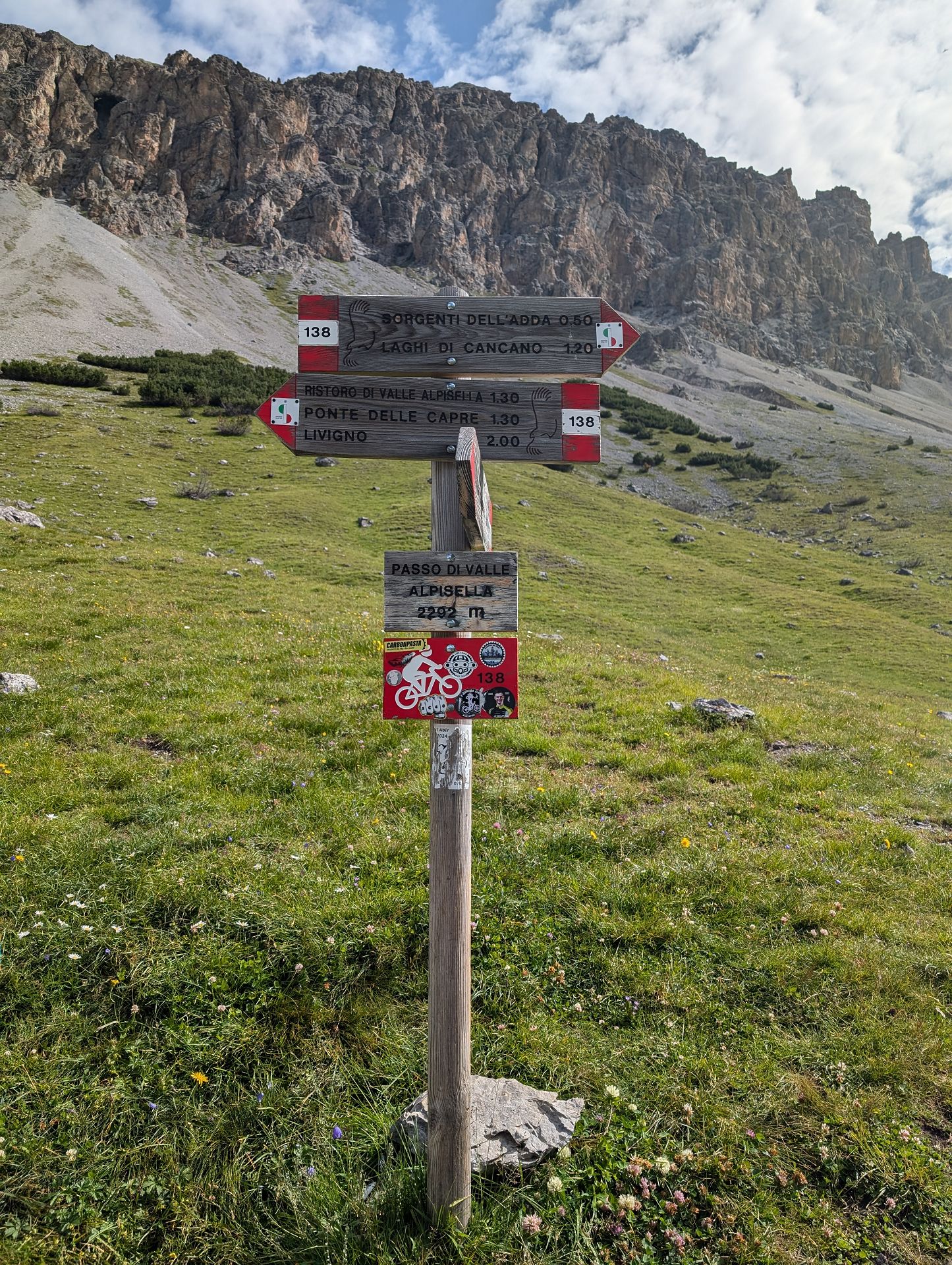 Passhöhe Passo di Valle Alpisella